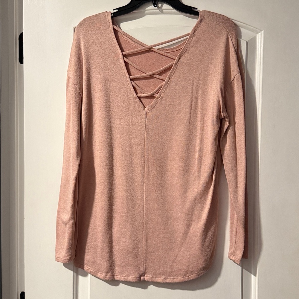 Flirtitude Blush Long Sleeve Top